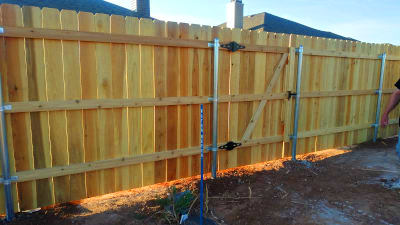 a newly installed fence