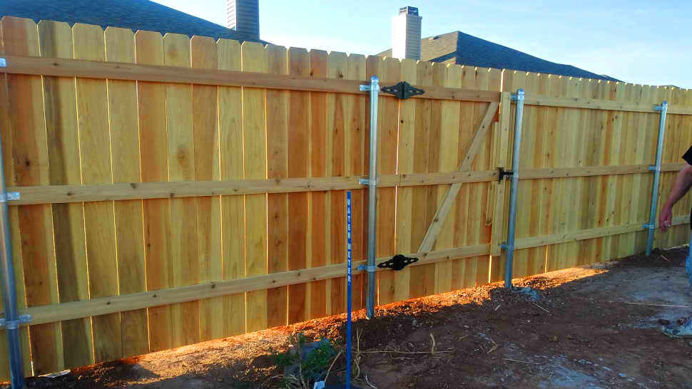 wood gate constructed near Oklahoma city